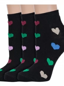 Комплект из 3 пар женских носков Альтаир, 3-С118, ЧЕРНЫЕ