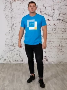 Мужская футболка TIME FIRE, TF21_06, ГОЛУБАЯ