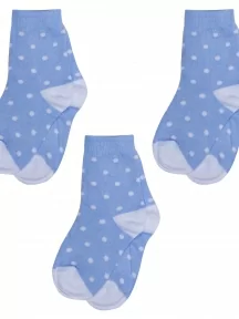 Комплект из 3 пар детских носков RuSocks (Орудьевский трикотаж), 3-Д3-13792М, рис. 02, ГОЛУБЫЕ