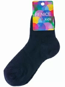 Детские носки из 100% хлопка "НАШЕ" Смоленской чулочной фабрики, С115, рис. 1, ТЕМНО-СИНИЕ №3-1