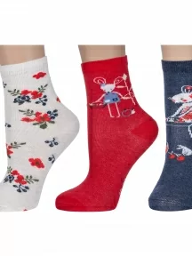 Комплект из 3 пар детских носков RuSocks (Орудьевский трикотаж), Д3-130155Д, микс