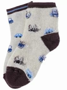 Детские махровые носки LORENZline, Л6, БЕЖЕВЫЕ С КОРИЧНЕВЫМ
