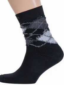 Мужские махровые носки RuSocks (Орудьевский трикотаж) ЧЕРНЫЕ (М3-33064)