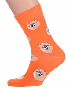 Носки унисекс Брестские (БЧК), 21С4200, рис. 159, ТЕМНО-ОРАНЖЕВЫЕ