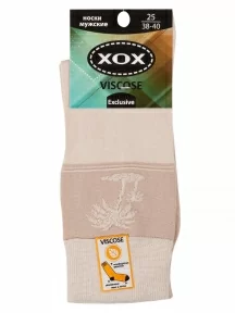 Мужские носки из вискозы ХОХ, X-1202, БЕЖЕВЫЕ