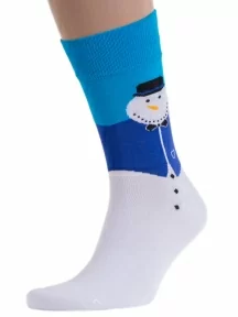 Мужские носки LORENZline, Е34, БЕЛО-ГОЛУБЫЕ