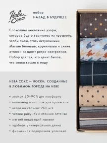 Набор из 5 пар мужских носков "Нева-Сокс", НС-5-НМ33, "Назад в будущее"