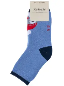 Детские махровые носки RuSocks (Орудьевский трикотаж) рис. 01, СИНИЕ (Д3-33039)