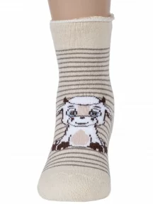 Детские махровые носки "Красная ветка", С-1603, БЕЖЕВЫЕ