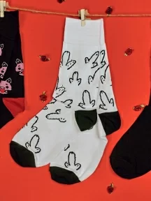 Носки unisex St. Friday Socks, 536-2, "Белые кактусы в ассортименте"