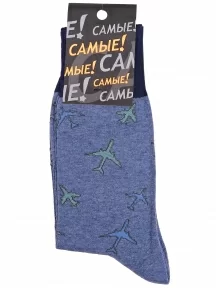 Мужские носки "Красная ветка", С-1301, ДЖИНС МЕЛАНЖ