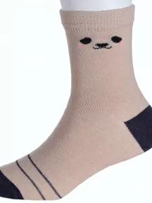 Детские носки LORENZline, Л102, БЕЖЕВЫЕ с мордочкой