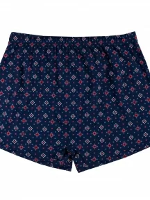 Мужские трусы-шорты из 100% хлопка Sergio Dallini, SG3305-3, ТЕМНО-СИНИЕ