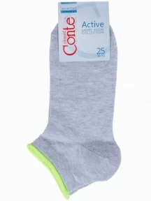 Женские короткие носки Conte, 12С-32СП, рис. 035, СВЕТЛО-СЕРЫЕ