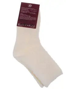 Женские полушерстяные носки RuSocks (Орудьевский трикотаж) БЕЛЫЕ (Ж3-38847)