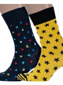 Комплект из 2 пар мужских носков DiWaRi, 2-20С-37СП, микс 3