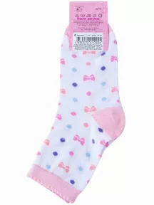 Детские носки LORENZline, Л105, БЕЛО-РОЗОВЫЕ