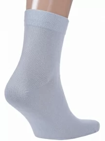 Мужские укороченные носки из 100% хлопка Grinston socks (PINGONS), 15D12, СВЕТЛО-СЕРЫЕ