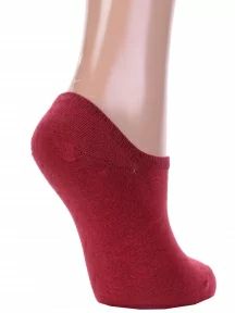 Женские ультракороткие носки Hobby Line, Нжу562-15, БОРДОВЫЕ