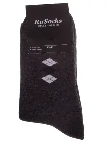 Мужские махровые носки RuSocks (Орудьевский трикотаж) ТЕМНО-СЕРЫЕ (М3-33065)