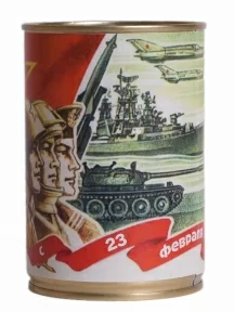 Мужские носки "Трио " в банке, 1БАН_23, "С 23 ФЕВРАЛЯ", рис. 1 / черные