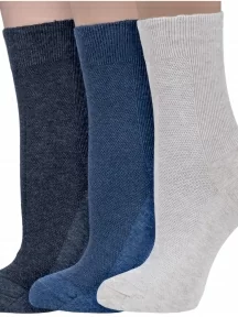 Комплект из 3 пар женских медицинских носков Dr. Feet (PINGONS), 3-15DF8, микс 2