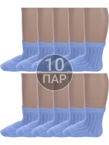 Комплект из 10 пар детских носков Альтаир ГОЛУБЫЕ (10-М20)