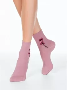 Женские носки Брестские (БЧК), 14С1100, рис. 297, СЕРО-РОЗОВЫЕ