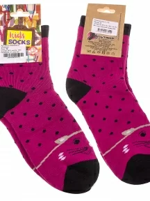Детские махровые носки Альтаир, С112, РОЗОВО-ЧЕРНЫЕ