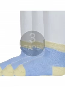 Комплект из 3 пар детских носков "Борисоглебский трикотаж", 3-8СМ1004, ГОЛУБЫЕ