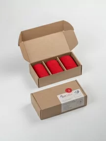 Набор из 3 пар мужских носков MSCLUB, 3-ПН-01, АЛЫЕ