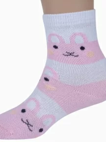 Детские носки RuSocks (Орудьевский трикотаж), Д3-13792Д, рис. 03, БЕЛО-РОЗОВЫЕ
