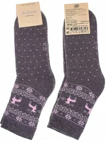 Детские махровые носки RuSocks (Орудьевский трикотаж), Д3-33489Д, ТЕМНО-СЕРЫЕ