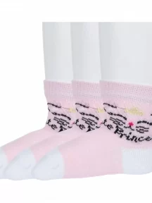 Комплект из 3 пар детских носков "Борисоглебский трикотаж", 3-8СД1005, РОЗОВЫЕ