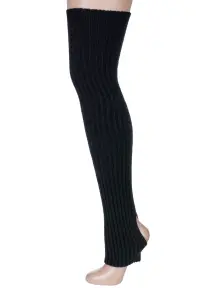 Женские короткие гетры RuSocks (Орудьевский трикотаж) ЧЕРНЫЕ (60 см) (5564-12)