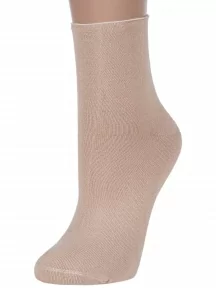 Женские бамбуковые носки без резинки ХОХ, G-1423, БЕЖЕВЫЕ