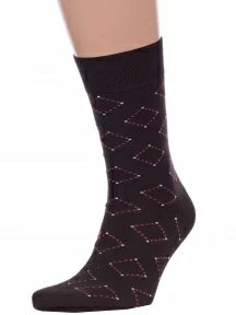 Мужские носки Брестские (БЧК), 14с2122, рис. 468, ТЕМНО-КОРИЧНЕВЫЕ