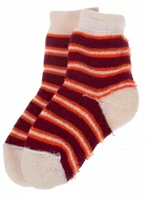 Детские махровые носки Альтаир, С114, БОРДОВО- КРЕМОВЫЕ