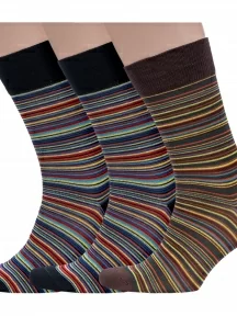 Комплект из 3 пар мужских носков Sergio Di Calze (PINGONS) из мерсеризованного хлопка, 3-16SC3, микс 2