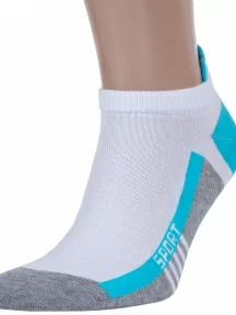 Мужские ультракороткие носки DiWaRi, 16С-72СП, рис. 083, БИРЮЗОВЫЕ