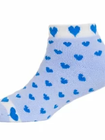 Детские махровые короткие носки "Красная ветка", С-647, ГОЛУБЫЕ