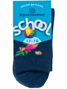 Комплект из 2 пар детских носков Брестские (БЧК) рис. 192, СИНИЕ (2-14С3081)