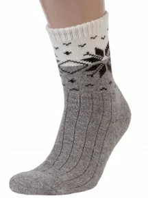 Носки из 100% монгольской шерсти (Монголка), 01108, СЕРЫЕ
