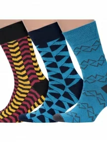 Комплект из 3 пар мужских носков MSCLUB №М40, msk3-М40, микс 4