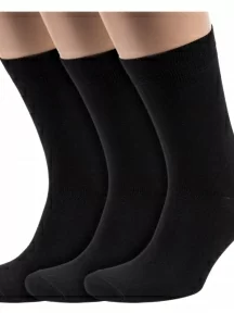 Комплект из 3 пар мужских носков ХОХ, 3-X-1203, ЧЕРНЫЕ