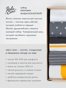 Набор из 5 пар мужских носков "Нева-Сокс" "Пингвин мадагаскарский" (НС-5-НМ47)