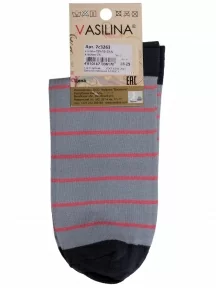 Женские носки VASILINA, 7С3263, СЕРЫЕ