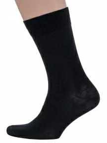 Набор мужских носков из мерсеризованного хлопка, 6 пар (ТМ Sergio di Calze), PG-17SC6-6, ЧЕРНЫЕ