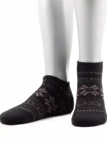 Женские носки из полушерсти Grinston socks (PINGONS), 17D4, ЧЕРНЫЕ