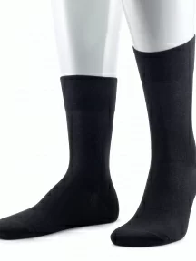 Мужские носки из 100% мерсеризованного хлопка Sergio Di Calze (PINGONS), 15SC1, ЧЕРНЫЕ